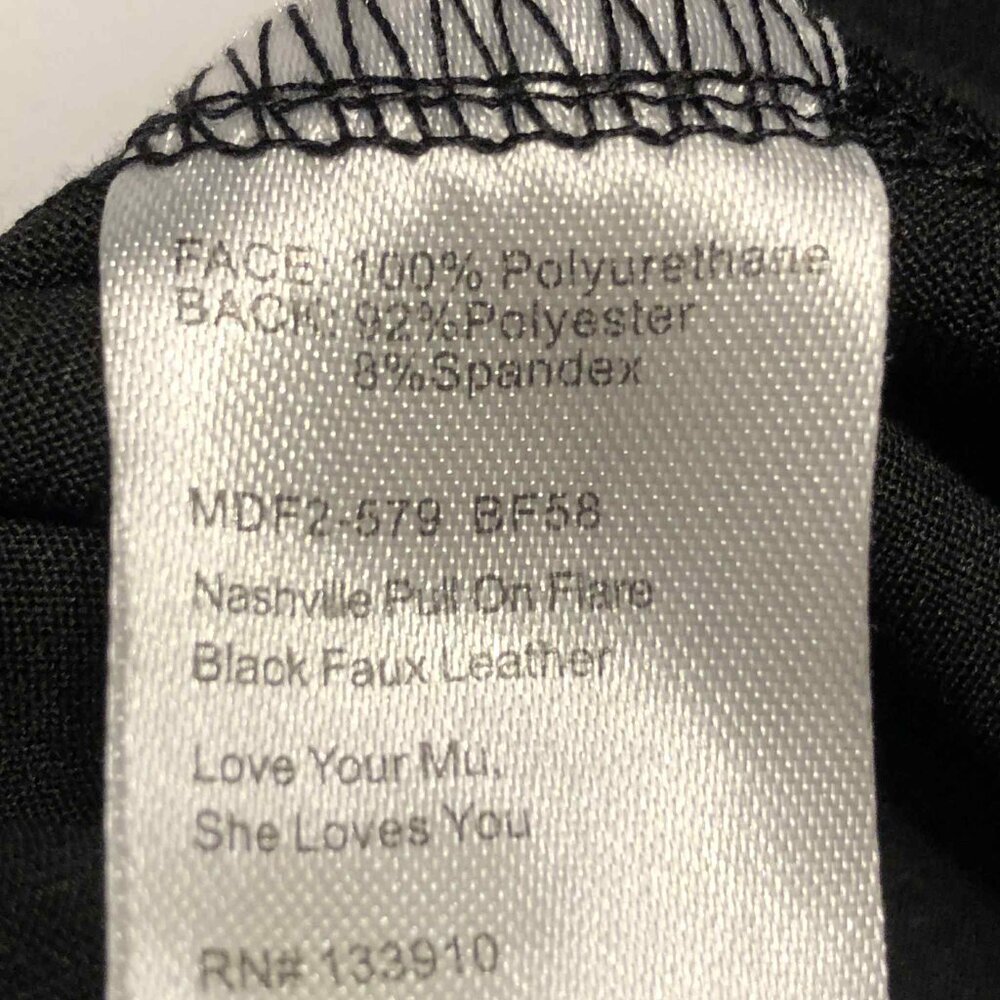 NWT SHOW ME YOUR MUMU Nashville Flare Vegan Leather Pants Black XS & L - Picture 11 of 11